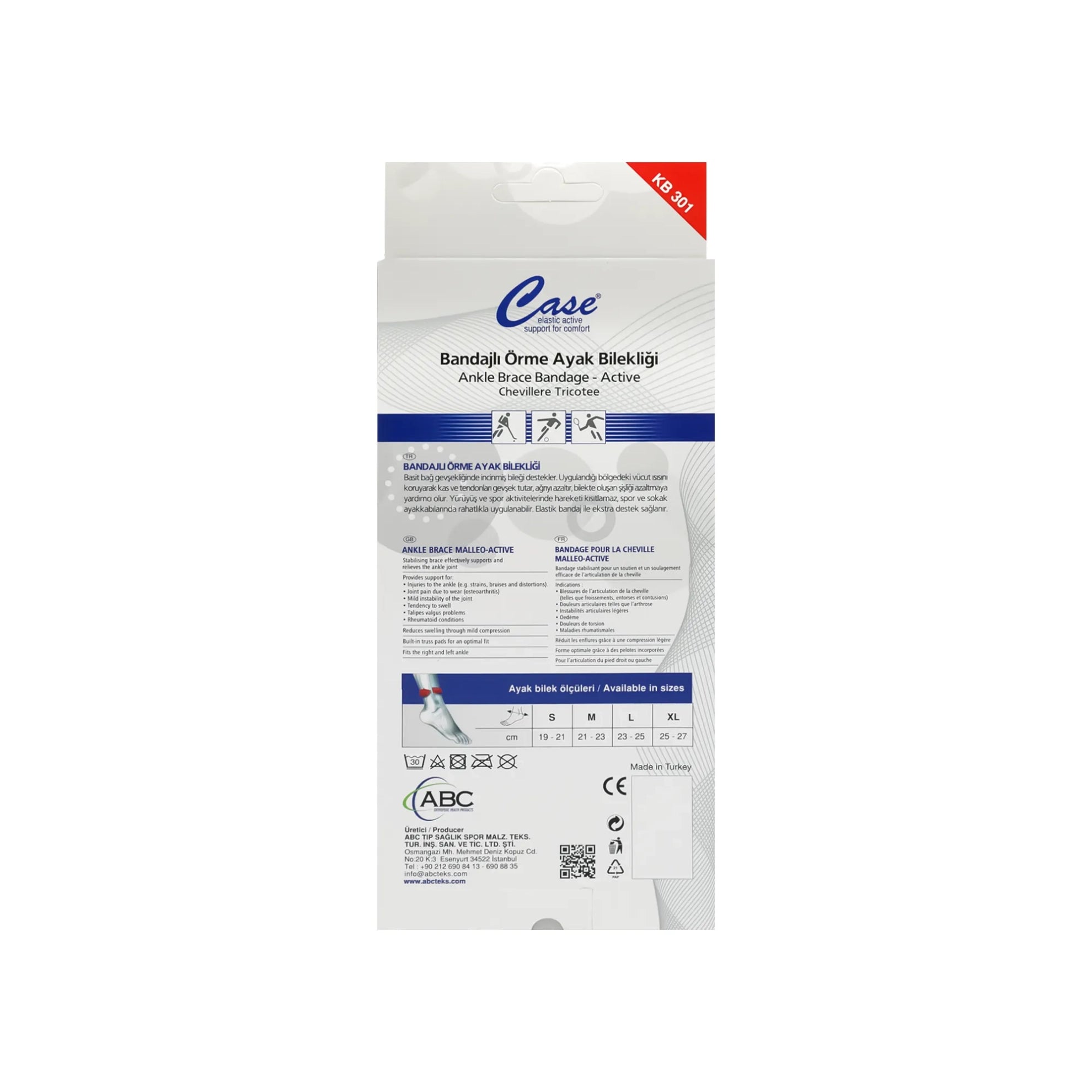 Case Ankle Brace Bandage Active  M
