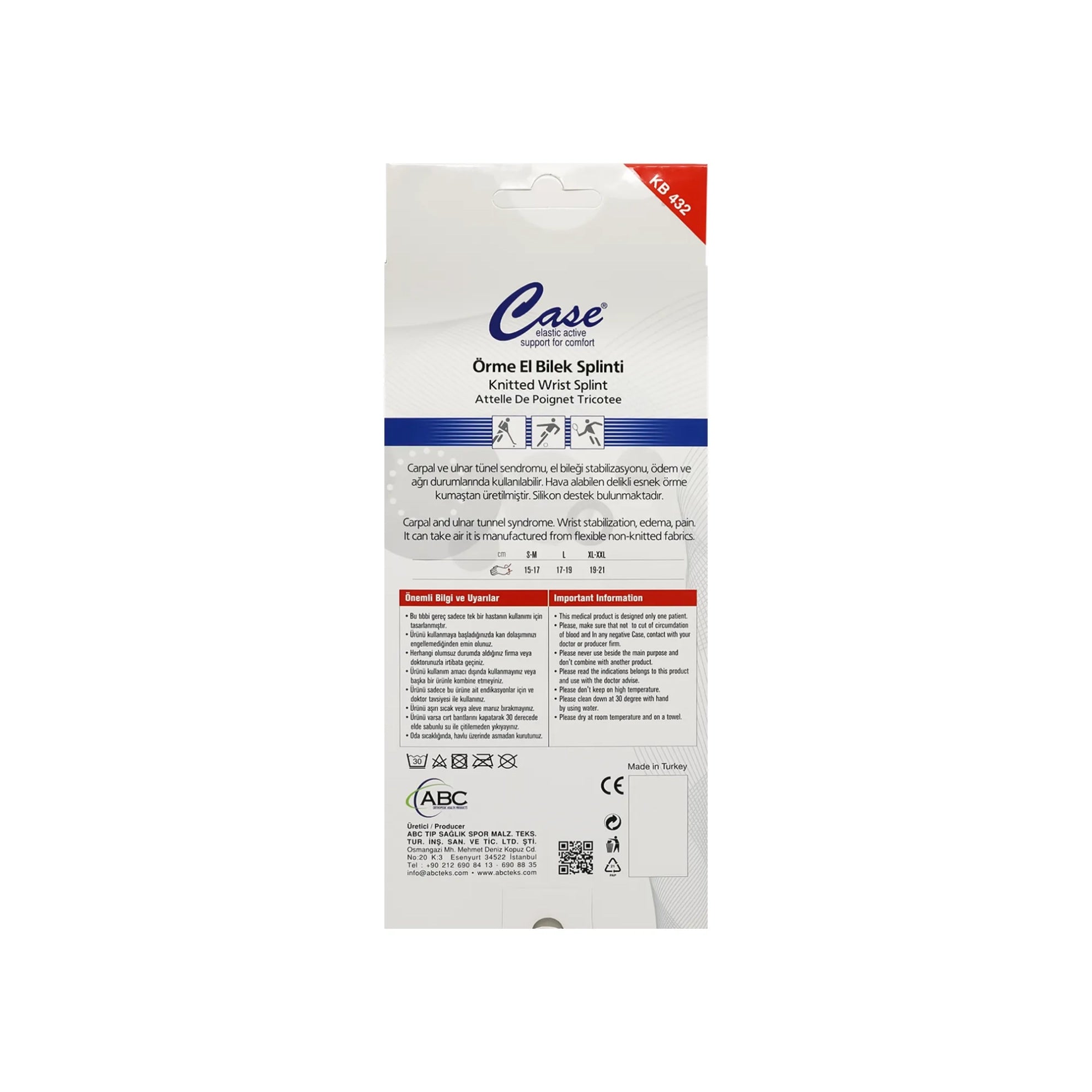 دعامة معصم مع قفاز لارج يسار من كيس 