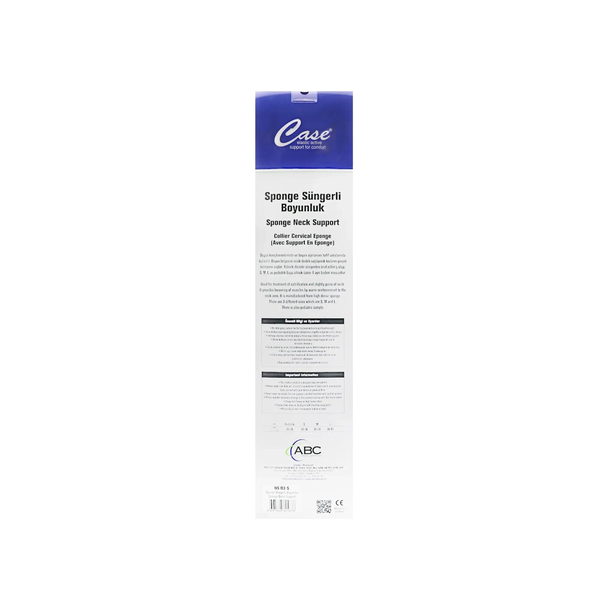 Case Sponge Neck Support  L