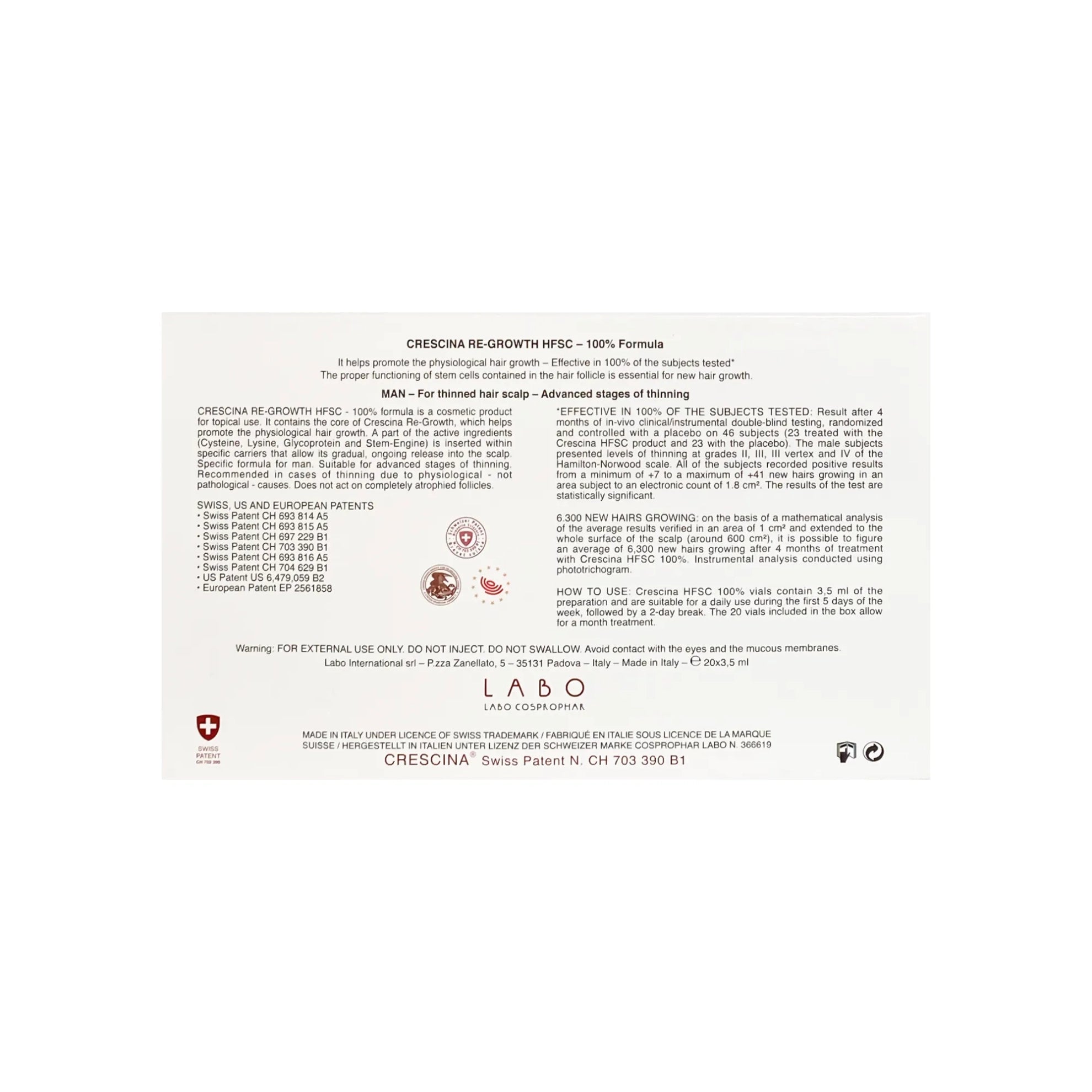 Crescina HFSC 1300 - 100% Hair Boost Man Solution!