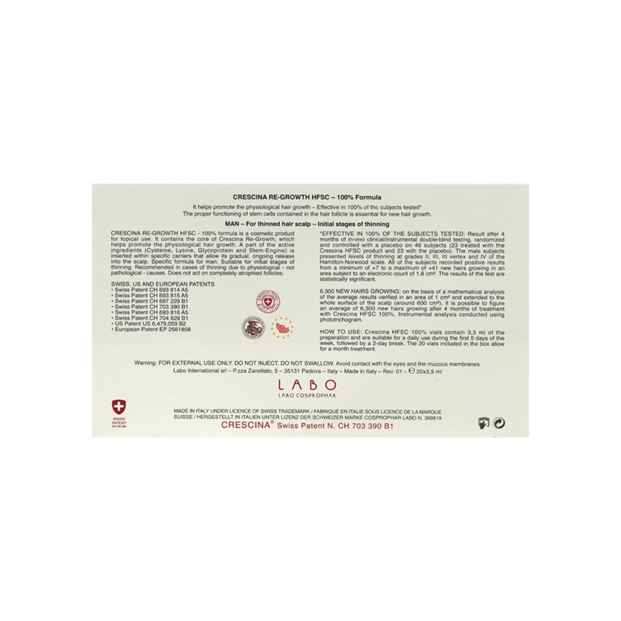 Crescina HFSC 100% 200 Man 20 FL