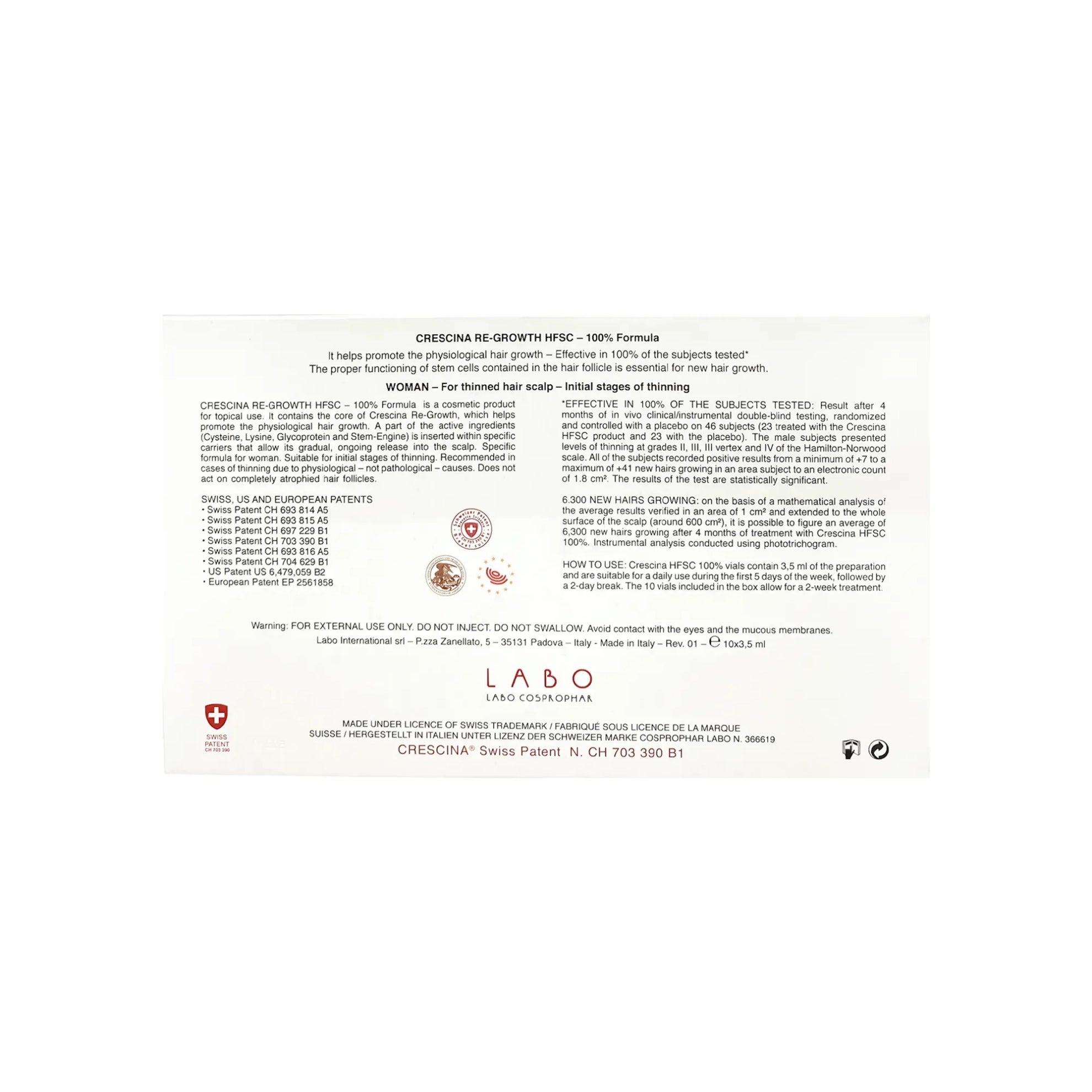 كريشينا 200 للنساء لإنبات الشعر 10 أمبولات 