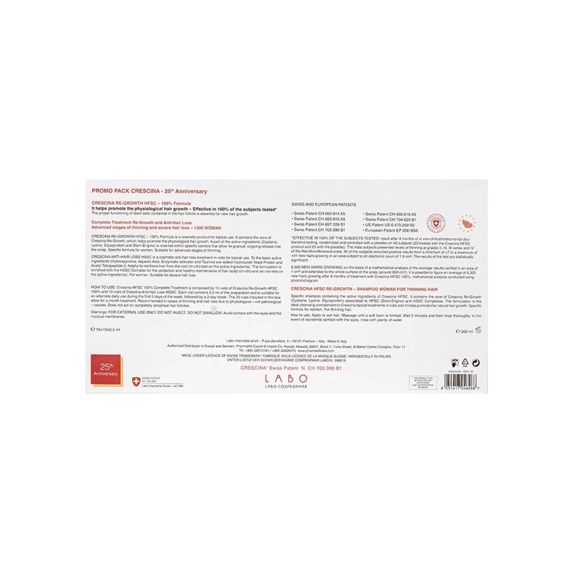 Crescina Promo Pack Man ( Complete 1300 + Shampoo )