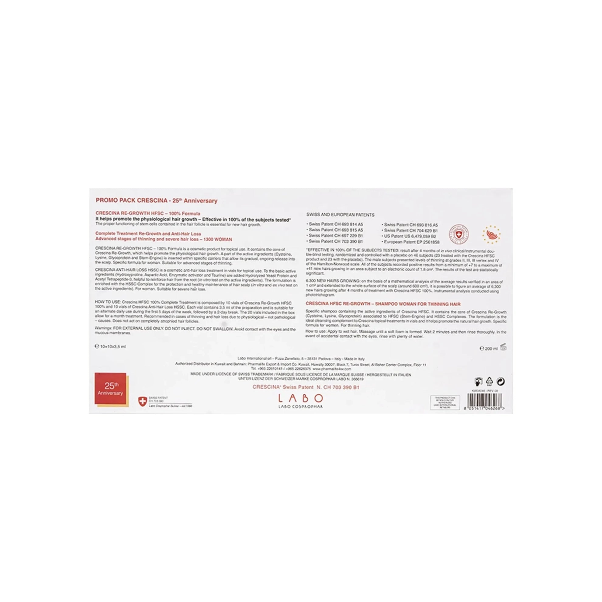 Crescina Promo Pack Women ( Complete 1300 + Shampoo )