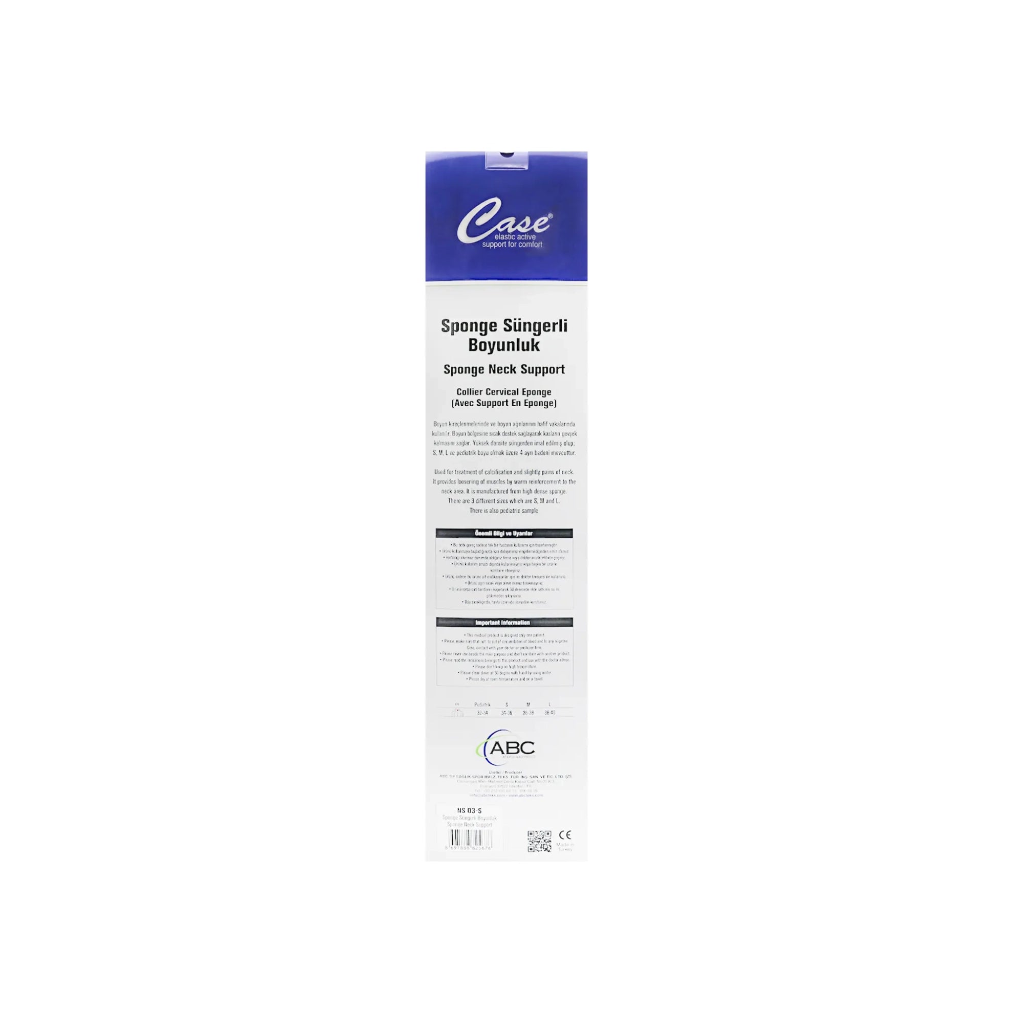 Case Sponge Neck Support  S