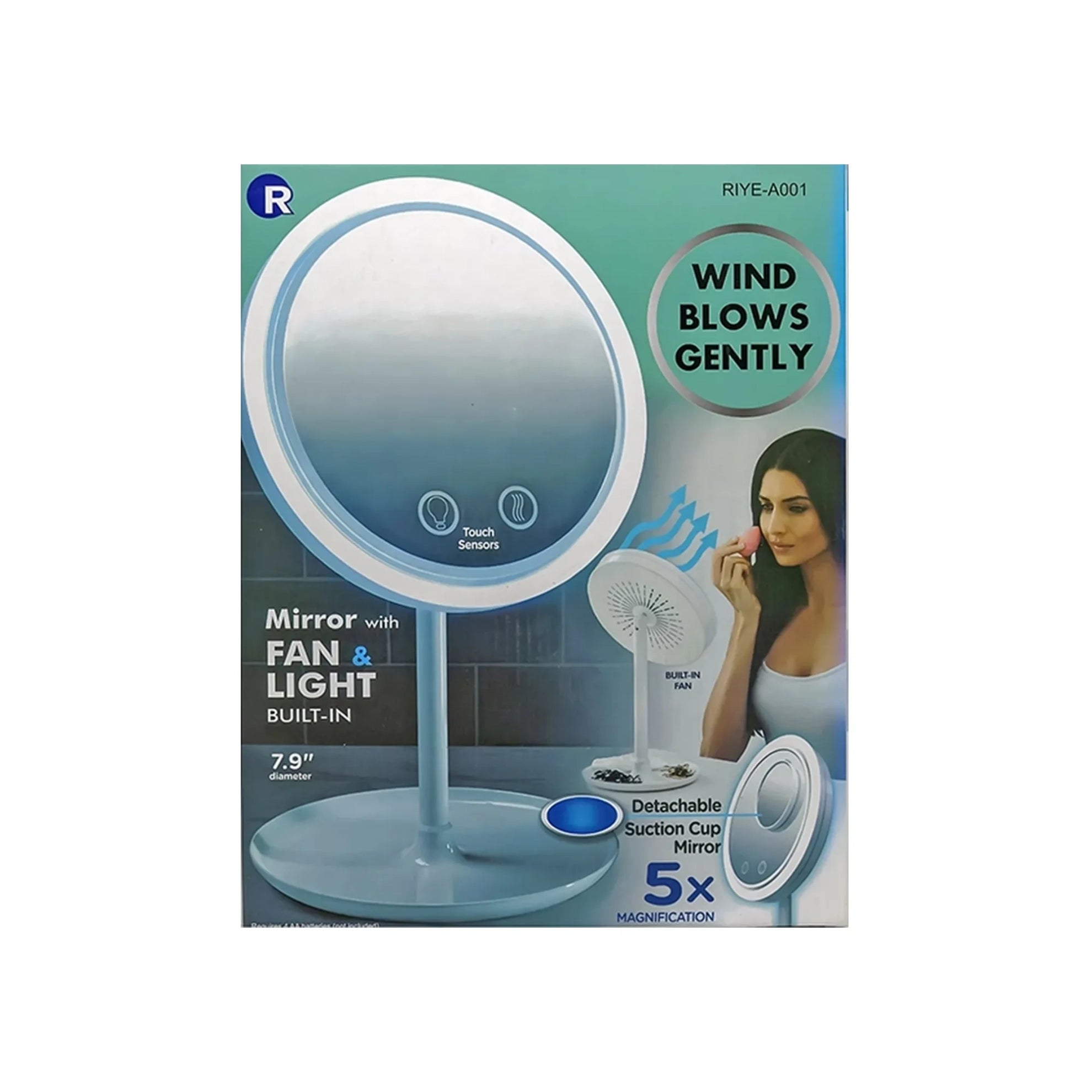 Riye Electric Mirror with Fan & Light M-003