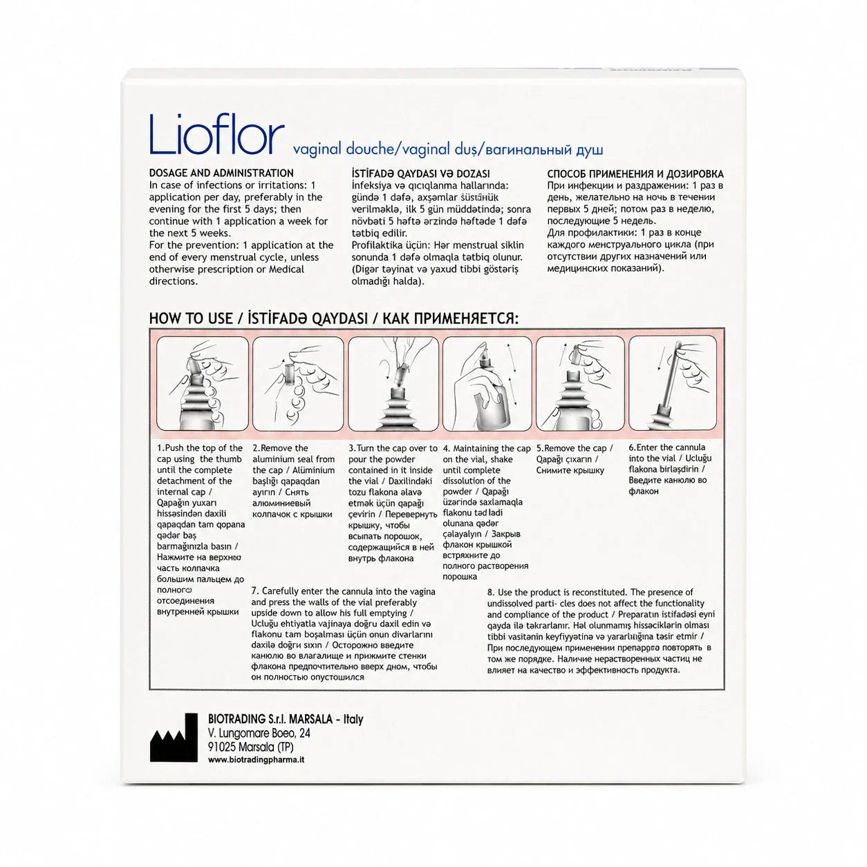 Lioflor Vaginal Douche 5 x 100 ml