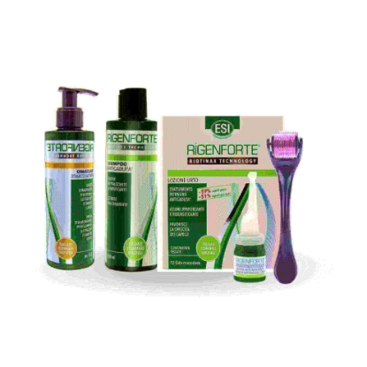 Rigenforte Lotion + Rigenforte Conditioner + Rigenforte Anti Hairloss Shampoo + Derma Roller System 1.5mm Offer Package